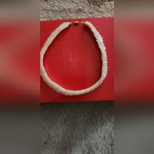 Ivory Sequin Trim Necklace